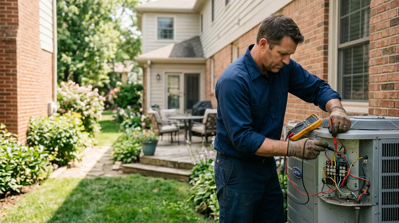 HVAC technician working near Humeston, IA